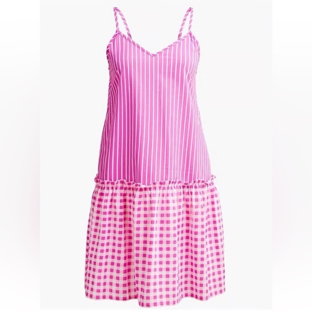 J. Crew Pink Sleeveless Scoop Neck Sundress